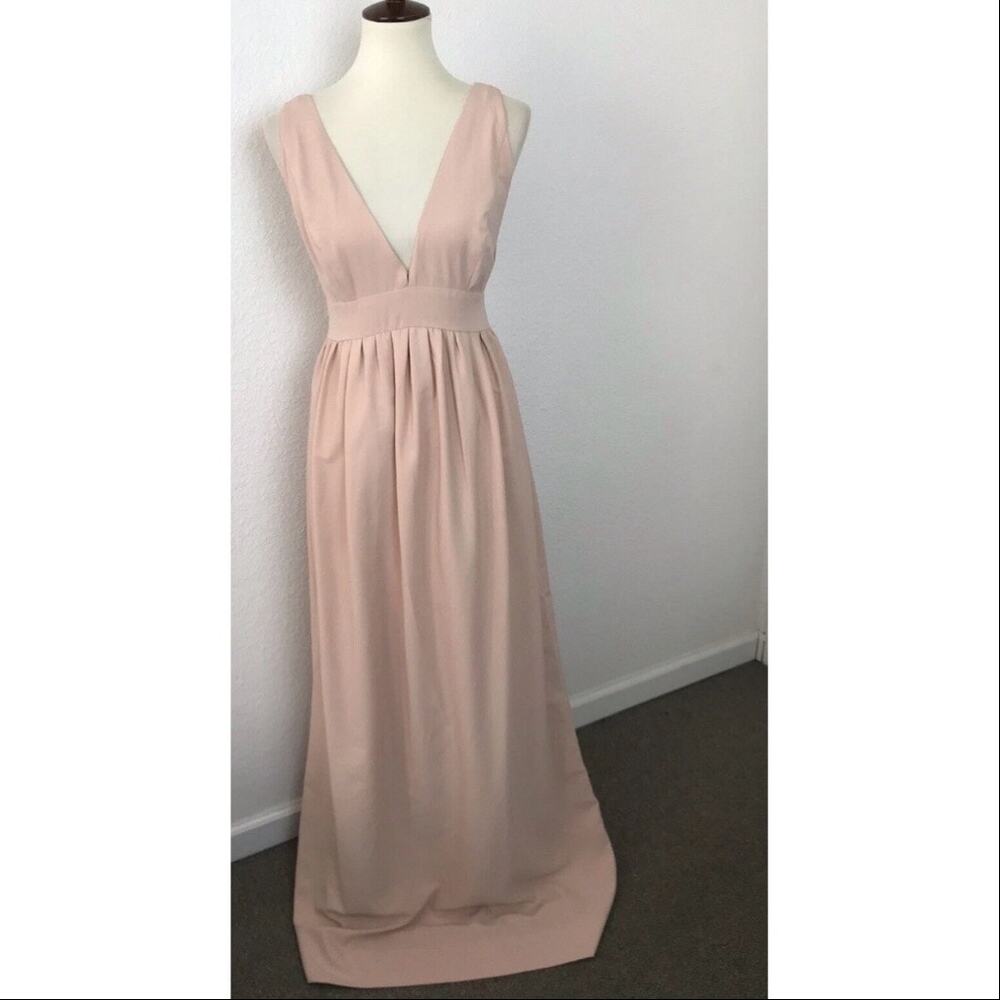 Jill by Jill Stuart Plunge Neck Gown Lined FLAW